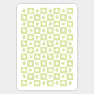 Copy of Lisa Says Gah Inspired Checkered Flower Trendy Sage Green Sticker